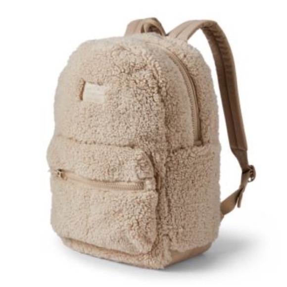 Eddie Bauer Handbags - Eddie Bauer Oatmeal Sherpa Full-size backpack